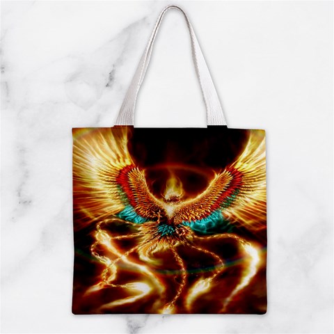 Fire Eagle Art Zipper Grocery Tote Bag from ArtsNow.com Front