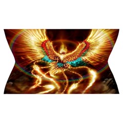 Fire Eagle Art Yoga Cropped Leggings from ArtsNow.com Waistband Front