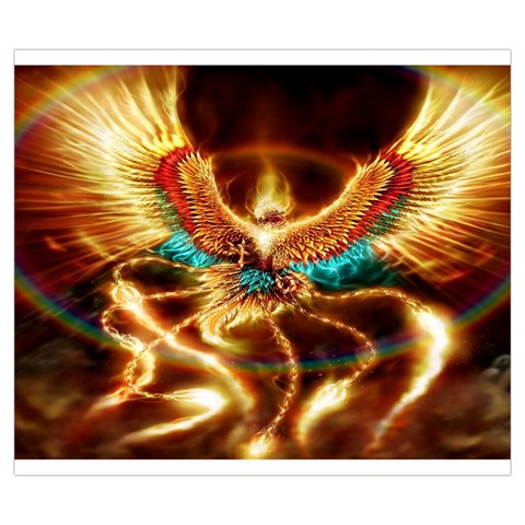 Fire Eagle Art Zipper Large Tote Bag from ArtsNow.com Front