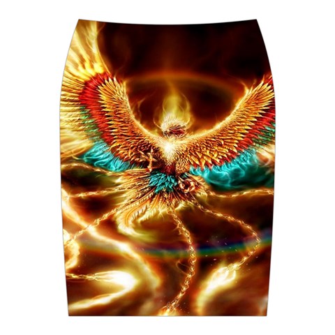 Fire Eagle Art Midi Wrap Pencil Skirt from ArtsNow.com Back