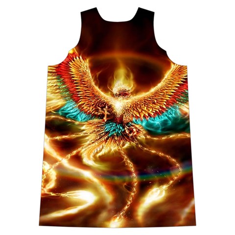 Fire Eagle Art Shoulder Cutout Velvet One Piece from ArtsNow.com Back