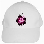 Pink Hawaiian Flower White Cap