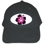 Pink Hawaiian Flower Black Cap