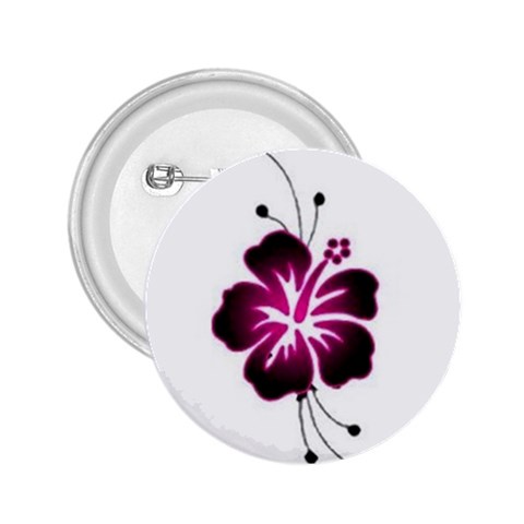 Pink Hawaiian Flower 2.25  Button from ArtsNow.com Front