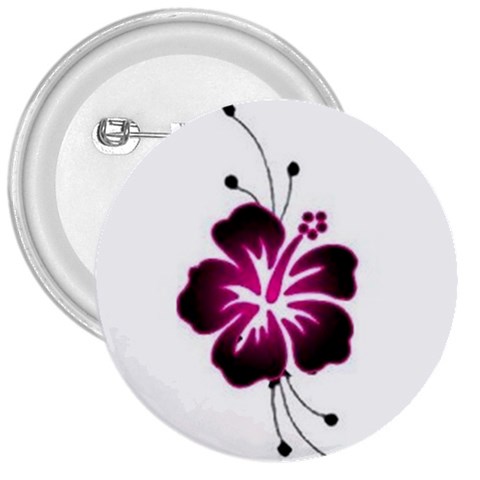 Pink Hawaiian Flower 3  Button from ArtsNow.com Front