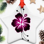 Pink Hawaiian Flower Ornament (Star)