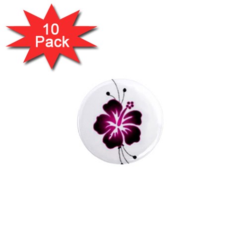 Pink Hawaiian Flower 1  Mini Magnet (10 pack)  from ArtsNow.com Front