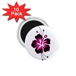 Pink Hawaiian Flower 1.75  Magnet (10 pack) 