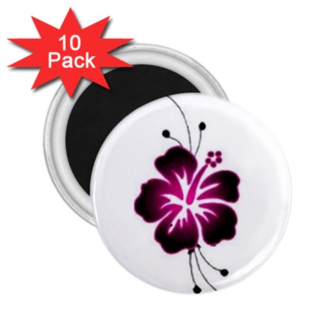 Pink Hawaiian Flower 2.25  Magnet (10 pack) from ArtsNow.com Front