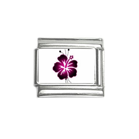 Pink Hawaiian Flower Italian Charm (9mm) from ArtsNow.com Front