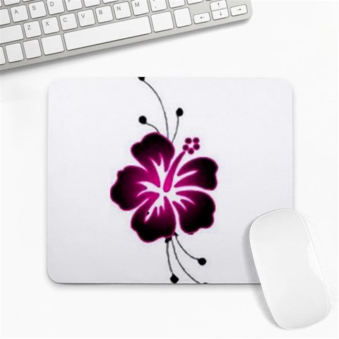 Pink Hawaiian Flower Large Mousepad from ArtsNow.com Front