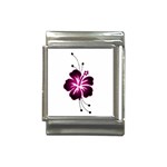 Pink Hawaiian Flower Italian Charm (13mm)