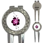 Pink Hawaiian Flower 3-in-1 Golf Divot