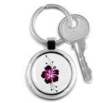 Pink Hawaiian Flower Key Chain (Round)