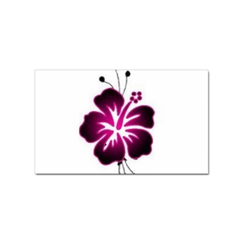 Pink Hawaiian Flower Sticker (Rectangular) from ArtsNow.com Front