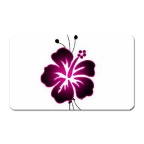 Pink Hawaiian Flower Magnet (Rectangular) from ArtsNow.com Front