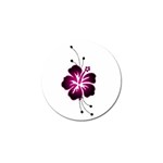 Pink Hawaiian Flower Golf Ball Marker