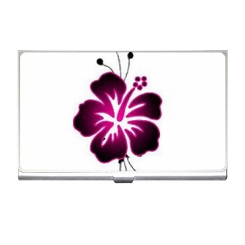 Pink Hawaiian Flower Business Card Holder from ArtsNow.com Front