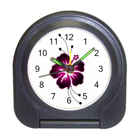 Pink Hawaiian Flower Travel Alarm Clock from ArtsNow.com Front