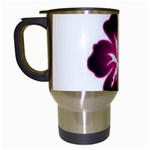 Pink Hawaiian Flower Travel Mug (White)