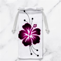 Pink Hawaiian Flower Jewelry Bag from ArtsNow.com Front