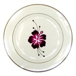 Pink Hawaiian Flower Porcelain Plate