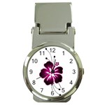 Pink Hawaiian Flower Money Clip Watch