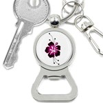 Pink Hawaiian Flower Bottle Opener Key Chain