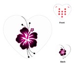 Pink Hawaiian Flower Playing Cards (Heart)