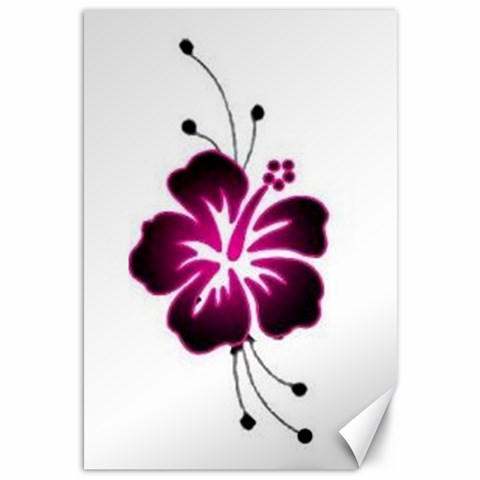 Pink Hawaiian Flower Canvas 12  x 18  from ArtsNow.com 11.88 x17.36  Canvas - 1