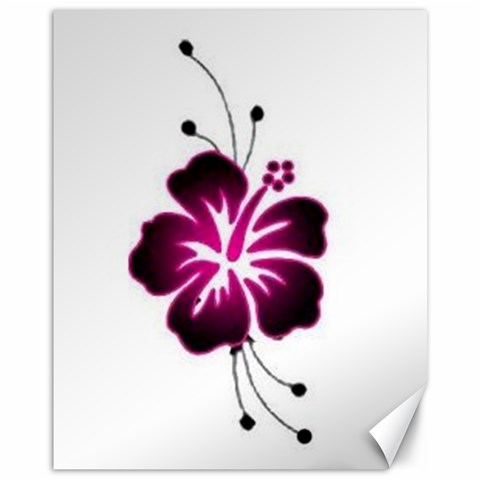 Pink Hawaiian Flower Canvas 11  x 14  from ArtsNow.com 10.95 x13.48  Canvas - 1