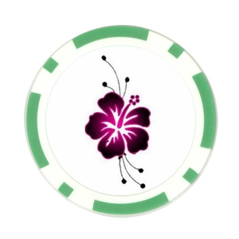 Pink Hawaiian Flower Poker Chip Card Guard from ArtsNow.com Front