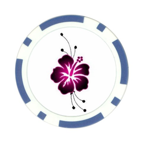 Pink Hawaiian Flower Poker Chip Card Guard from ArtsNow.com Front