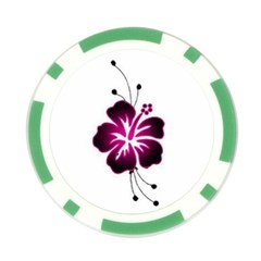 Pink Hawaiian Flower Poker Chip Card Guard from ArtsNow.com Front