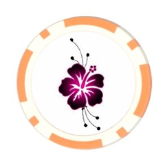 Pink Hawaiian Flower Poker Chip Card Guard from ArtsNow.com Front