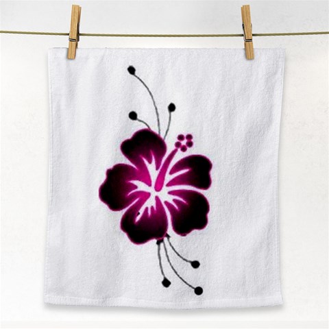 Pink Hawaiian Flower Face Towel from ArtsNow.com Front