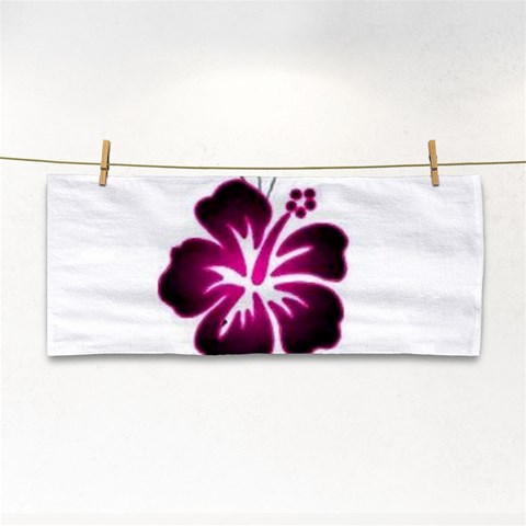 Pink Hawaiian Flower Hand Towel from ArtsNow.com Front