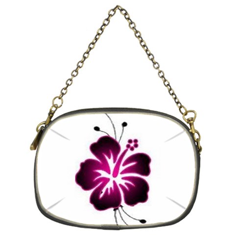 Pink Hawaiian Flower Chain Purse (One Side) from ArtsNow.com Front