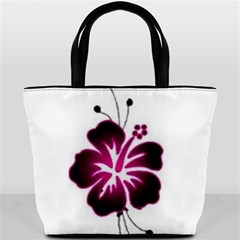 Pink Hawaiian Flower Bucket Bag from ArtsNow.com Front