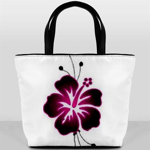 Pink Hawaiian Flower Bucket Bag from ArtsNow.com Back