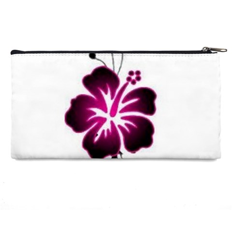 Pink Hawaiian Flower Pencil Case from ArtsNow.com Back