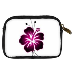 Pink Hawaiian Flower Digital Camera Leather Case from ArtsNow.com Back