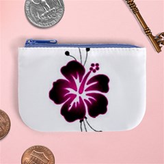 Pink Hawaiian Flower Mini Coin Purse from ArtsNow.com Front