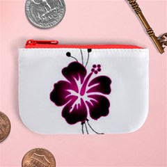 Pink Hawaiian Flower Mini Coin Purse from ArtsNow.com Front