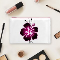 Pink Hawaiian Flower Cosmetic Bag (Medium) from ArtsNow.com Front