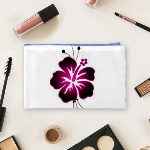 Pink Hawaiian Flower Cosmetic Bag (Medium) from ArtsNow.com Back