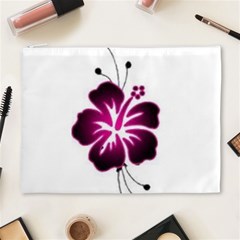 Pink Hawaiian Flower Cosmetic Bag (XL) from ArtsNow.com Front