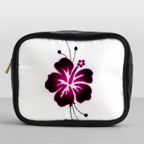 Pink Hawaiian Flower Mini Toiletries Bag (One Side) from ArtsNow.com Front