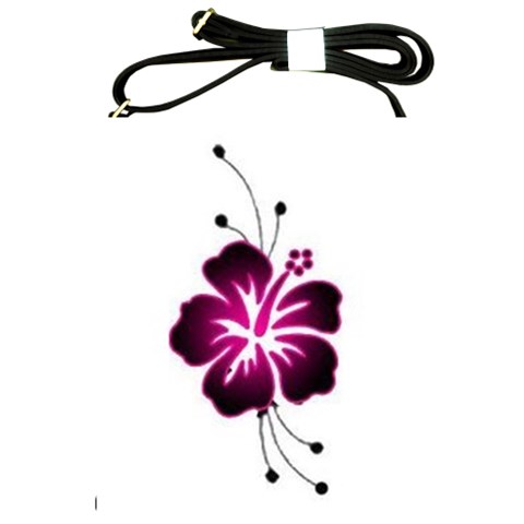 Pink Hawaiian Flower Shoulder Sling Bag from ArtsNow.com Front