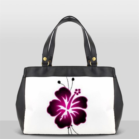 Pink Hawaiian Flower Oversize Office Handbag from ArtsNow.com Front